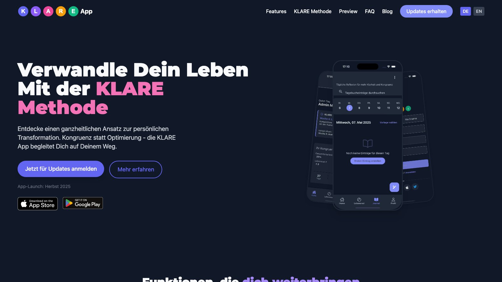 Screenshot klare-methode.app