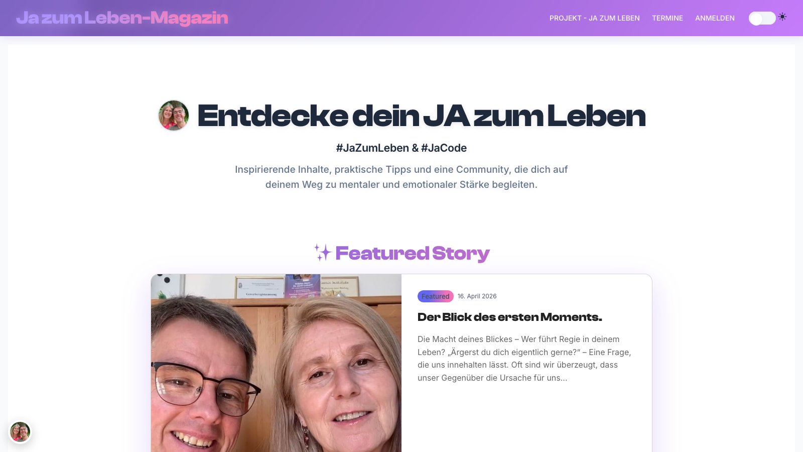 Screenshot magazin.ja-zum-leben.at